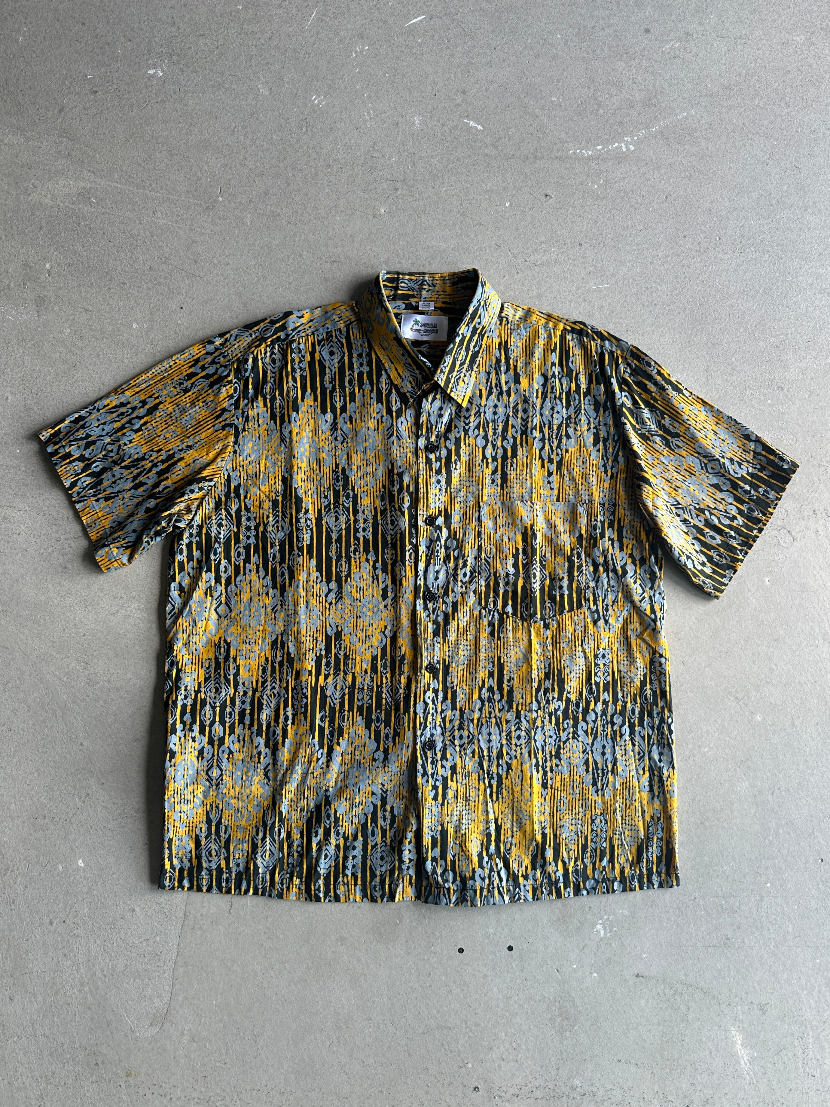 1980s JACQUARD PRINT HALF SLEEVE SHIRT