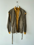 ITALIAN LABEL - 1980s LAYERED SUEDE JACKET WITH BELTED WAIST