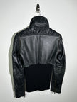 DOLCE & GABBANA - S/S 2003 2 IN 1 LEATHER JACKET WITH PANELED WAIST AND ZIP OFF SLEEVE