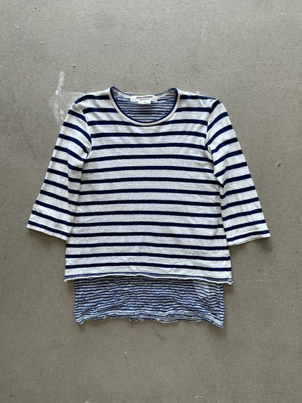 JUNYA WATANABE COMME DES GARÇONS - 2010 PANELED WORN IN LOOK 3/4 SLEEVE TOP