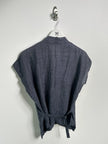 ISSEY MIYAKE - 1980s HEMP WRAP TOP WITH BACK WAIST