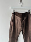 GIANFRANCO FERRÉ - early 2000s METALLIC LEATHER AND SUEDE TROUSERS