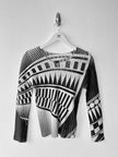 ISSEY MIYAKE - S/S 2015 GEOMETRIC PRINT LONG SLEEVE TOP