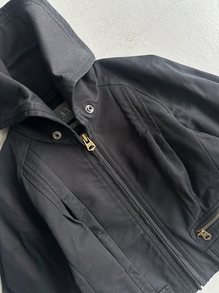 ARMANI EXCHANGE - 2000s CROP FIT JACKET WITH WIDE COLLAR