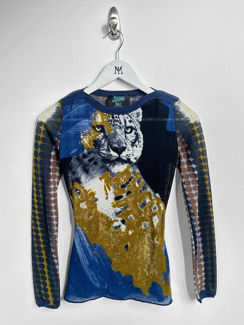 JEAN PAUL GAULTIER MAILLE - S/S 1996 LONG SLEEVE MESH TOP