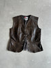 1980s LEATHER VEST GILET