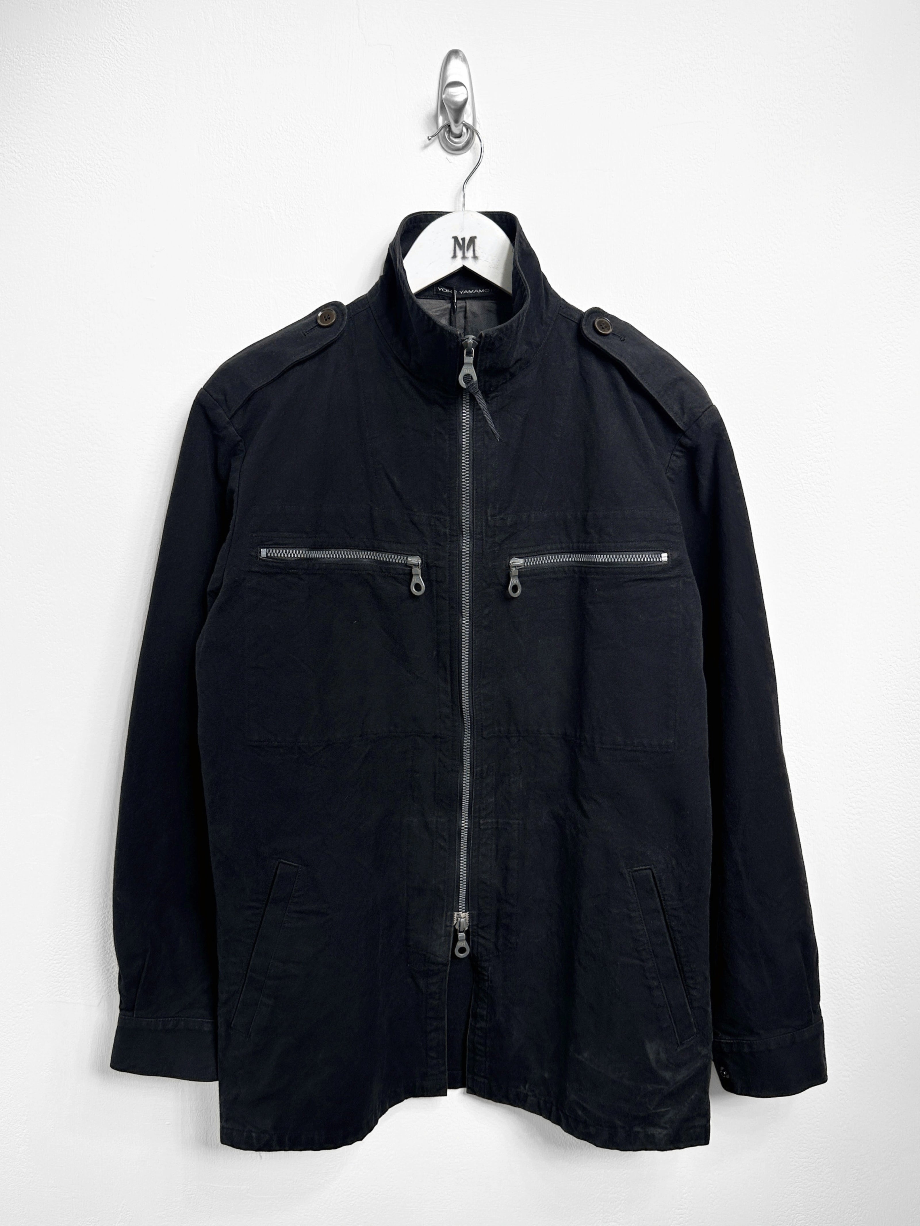 YOHJI YAMAMOTO Y'S FOR MEN - S/S 2003 ZIPPED FUNNEL NECK COTTON JACKET