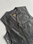 1990s LEATHER ZIPPED VEST