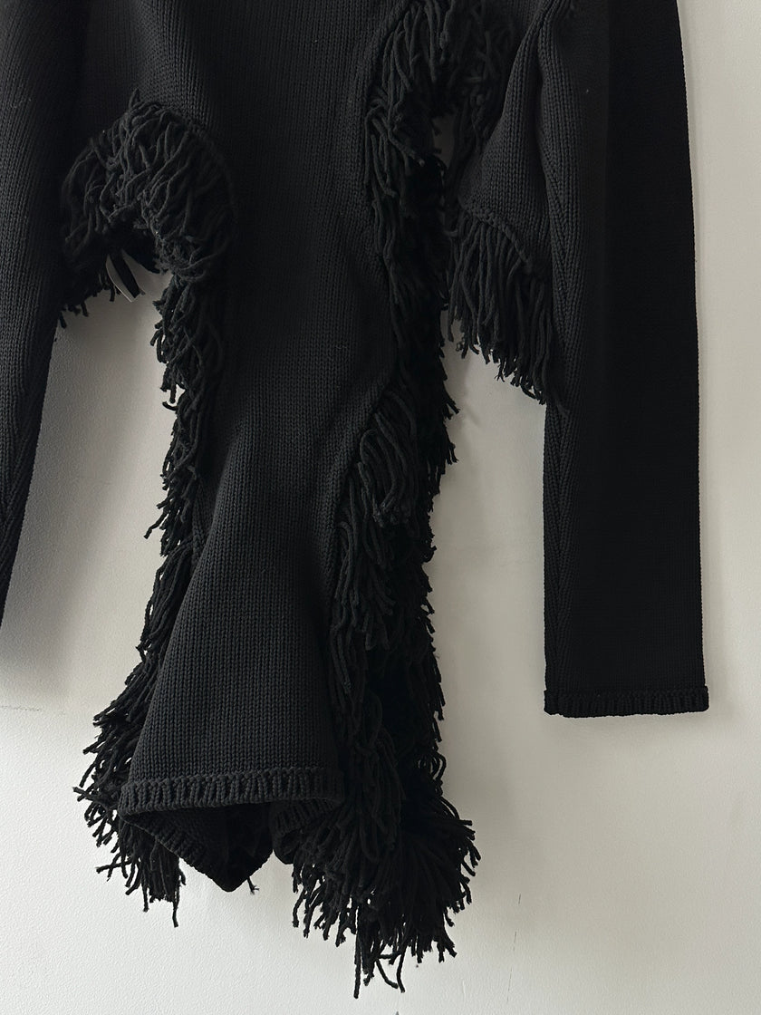 COMME DES GARÇONS - F/W 2023 DECONSTRUCTED CARDIGAN WITH FRINGE