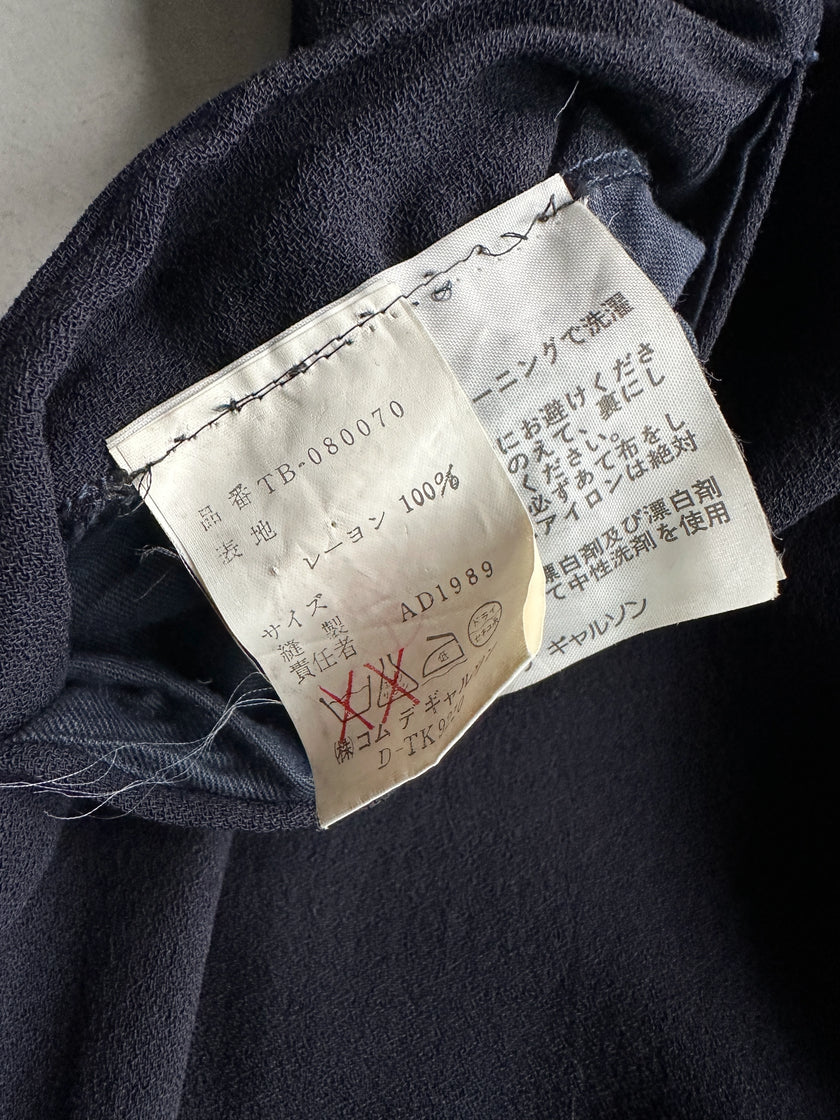 COMME DES GARÇONS - S/S 1989 ASYMMETRIC DEEP NECKLINE LONG DRESS