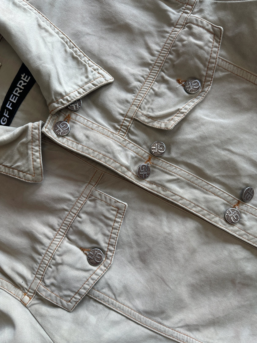 GIANFRANCO FERRÉ GF - 1990s DOUBLE BUTTON FRONT LIGHT JACKET