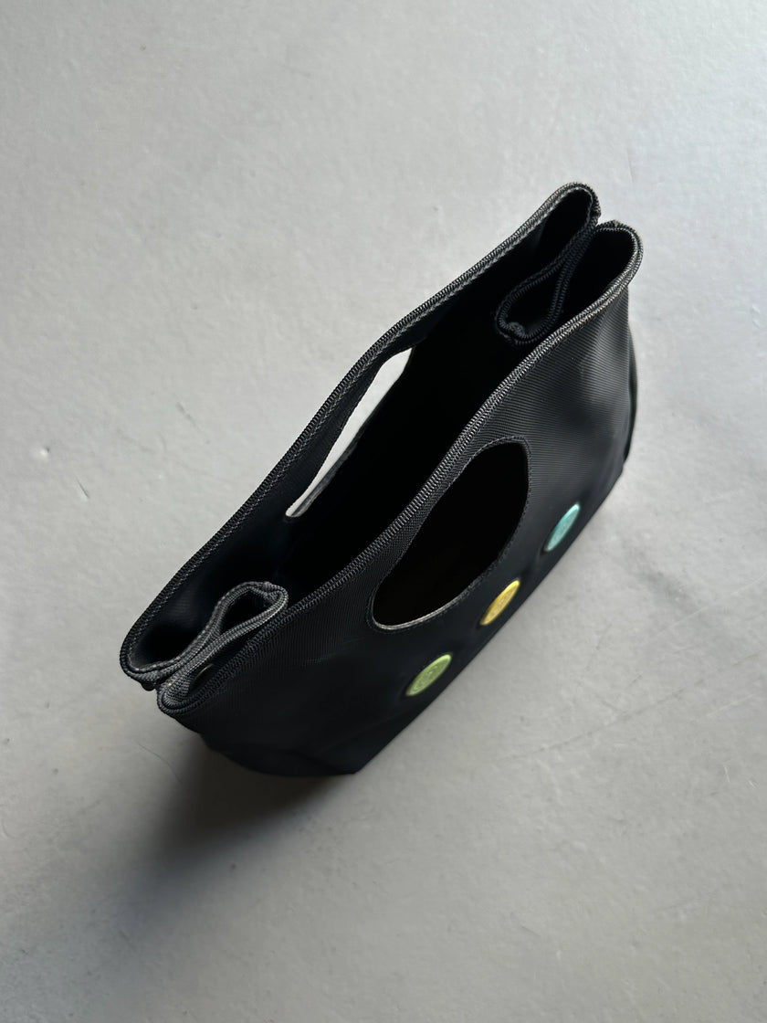 FENDISSIME - 1990s CUT OUT HANDLE TEXTURED HANDBAG