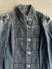 ARMANI JEANS - 2000s INDIGO SERIES 002 MAJORETTE DENIM JACKET WITH SIDE ZIP