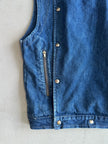 1980s ASYMMETRICAL CLOSURE DENIM GILET