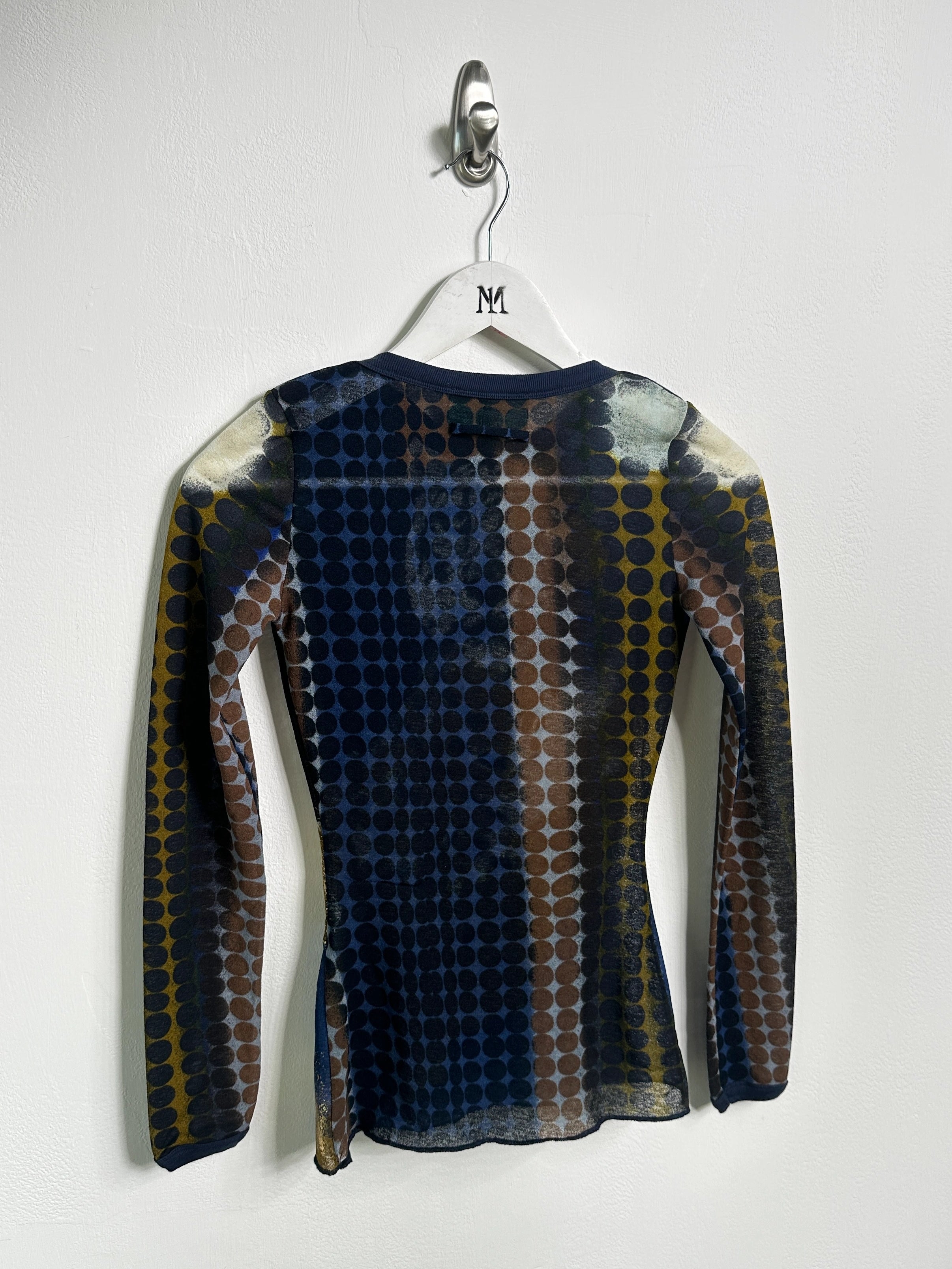 JEAN PAUL GAULTIER MAILLE - S/S 1996 LONG SLEEVE MESH TOP