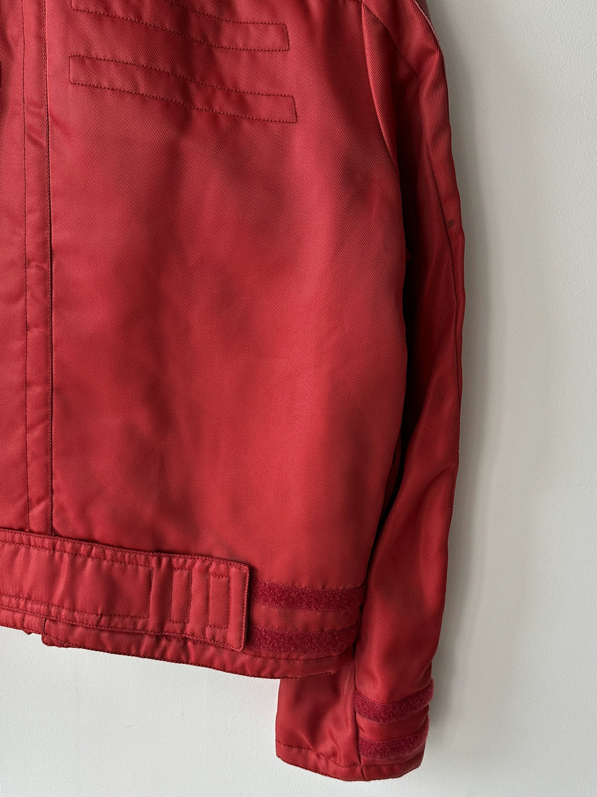 DIESEL - 1990s NYLON AND LEATHER RACER JACKET