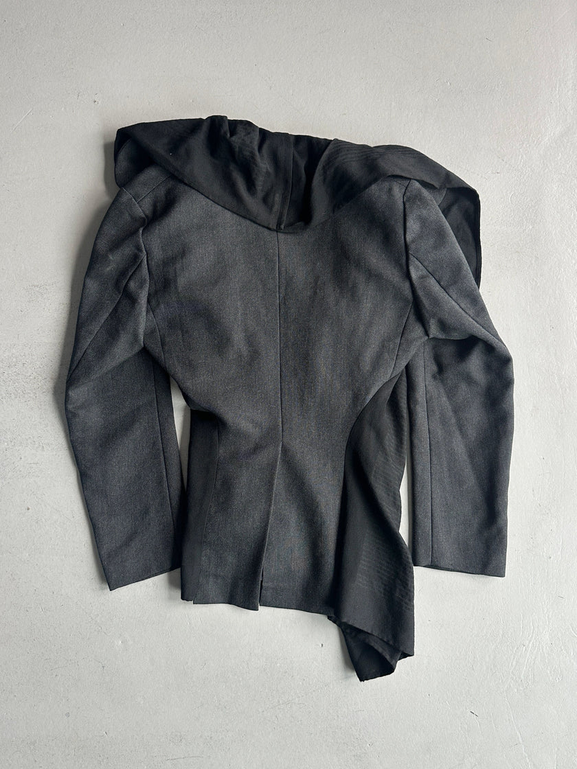 COMME DES GARÇONS - A/W 2003 ASYMMETRIC PANELED BLAZER WITH ZIP DETAIL