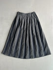 ISSEY MIYAKE PLANTATION - 1990s CRISP PLEATS DUAL COLOUR DENIM SKIRT