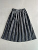 ISSEY MIYAKE PLANTATION - 1990s CRISP PLEATS DUAL COLOUR DENIM SKIRT