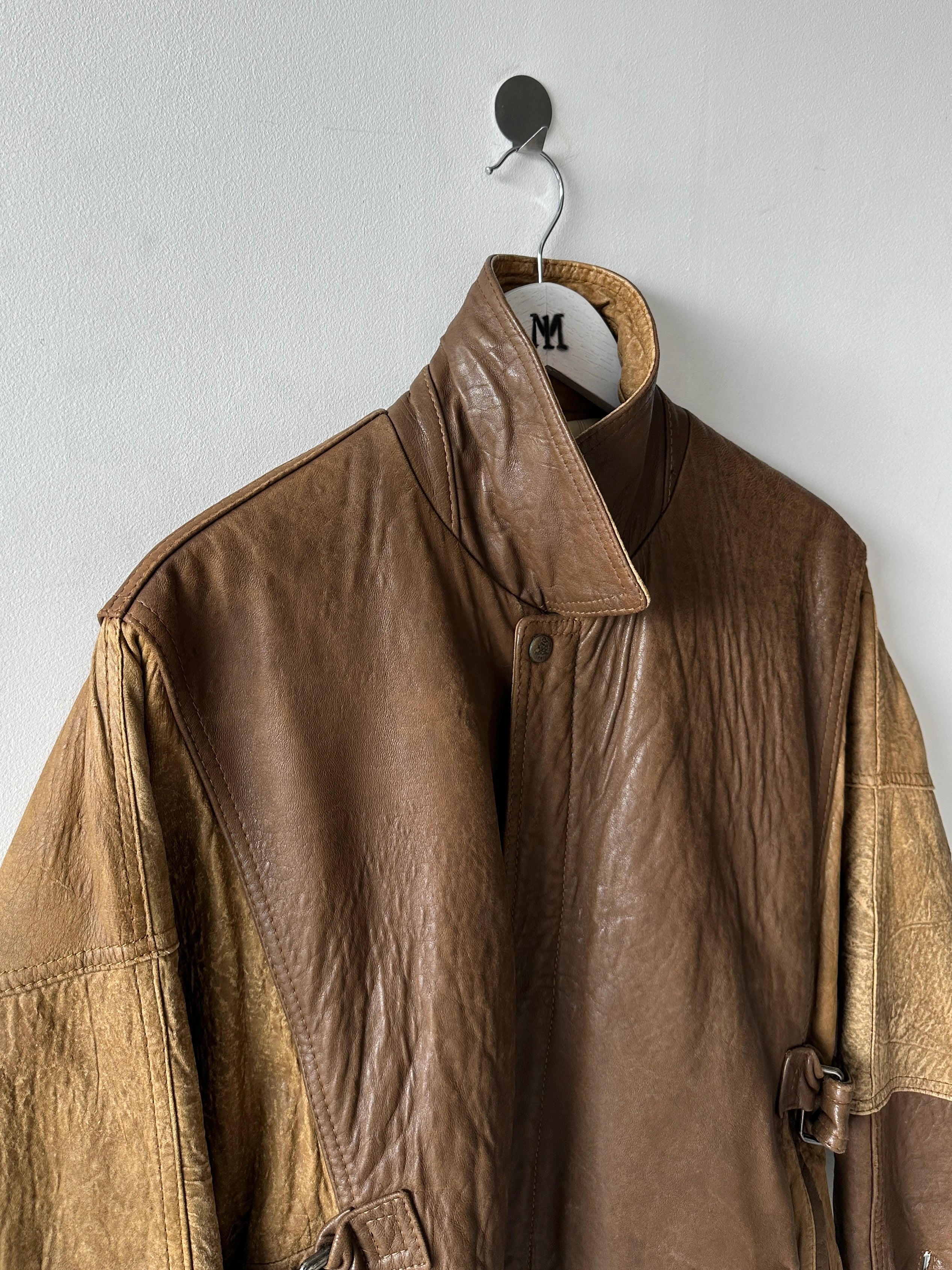 VALENTINO - early 1980s LEATHER BOMBER JACKET
