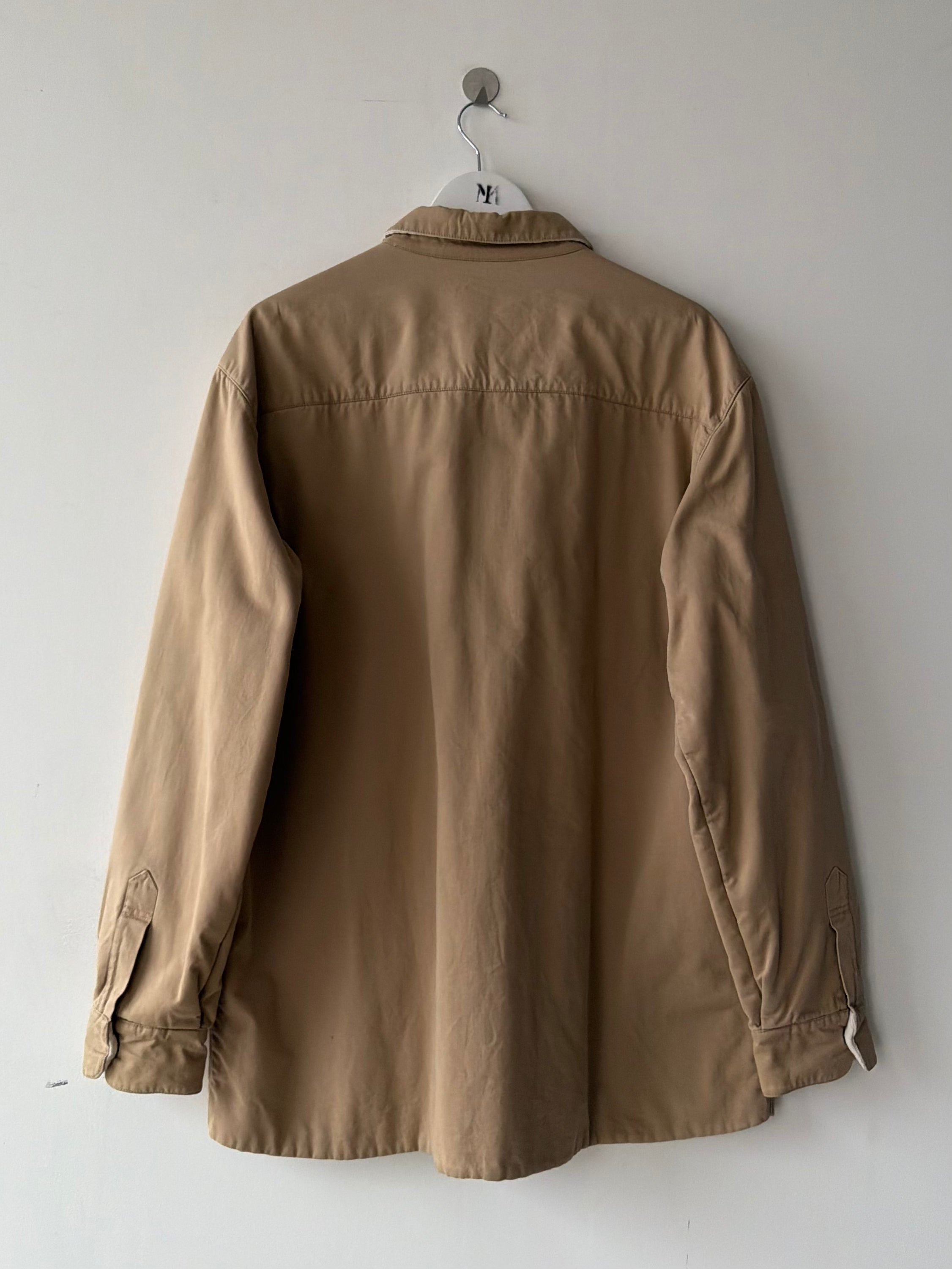 EMPORIO ARMANI - 1980s TEXTURED SHIRT WITH CONTRASTING LINING AND UNDER COLLAR