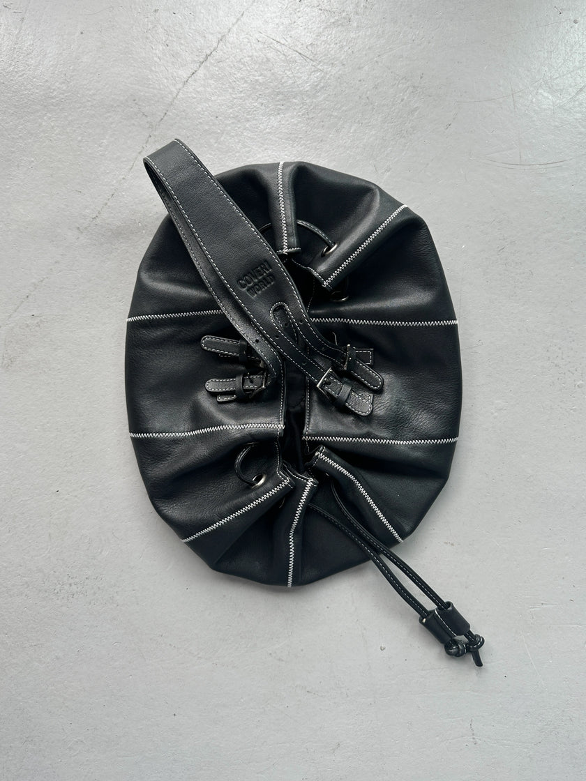 ENRICO COVERI - 1990s LEATHER BUCKET BAG