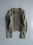 1990s TRIPLE ZIP FRONT CROP FIT JACKET