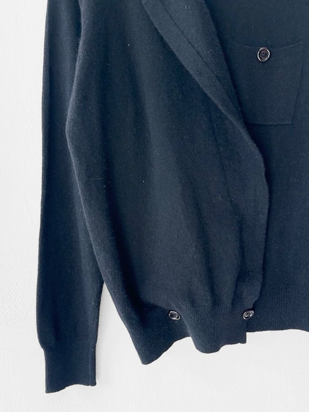 GIANFRANCO FERRÉ - 1980s KNIT JUMPER WITH ASYMMETRIC LAYERED PANEL AT FRONT