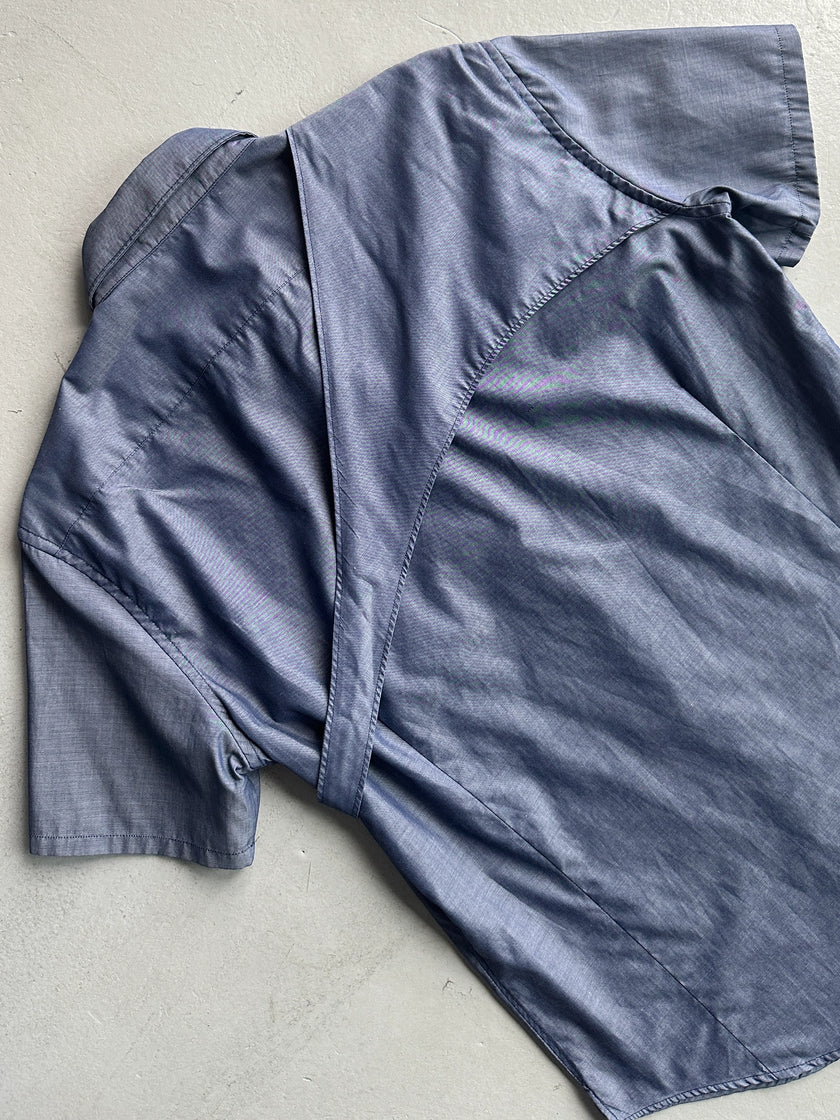 NEIL BARRETT - 2000s BONDAGE HALF SLEEVE SHIRT