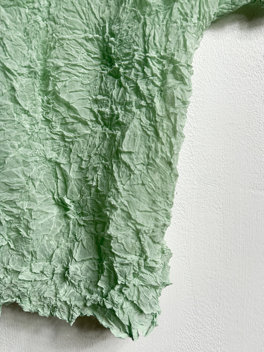 ISSEY MIYAKE PERMANENTE - S/S 1989 SHORT SLEEVE CRINKLED TOP
