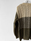 ICEBERG BY J.C. DE CASTELBAJAC - 1980s COLOR BLOCK PANELLED KNIT JUMPER WITH CORDUROY PANELS