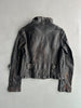 ITALIAN LABEL early 2000s DISTRESSED LEATHER JACKET WITH BONDAGE SLEEVE