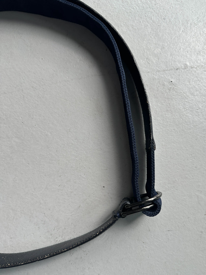 DIRK BIKKEMBERGS - 1990s METAL D-RING BUCKLE LEATHER BELT