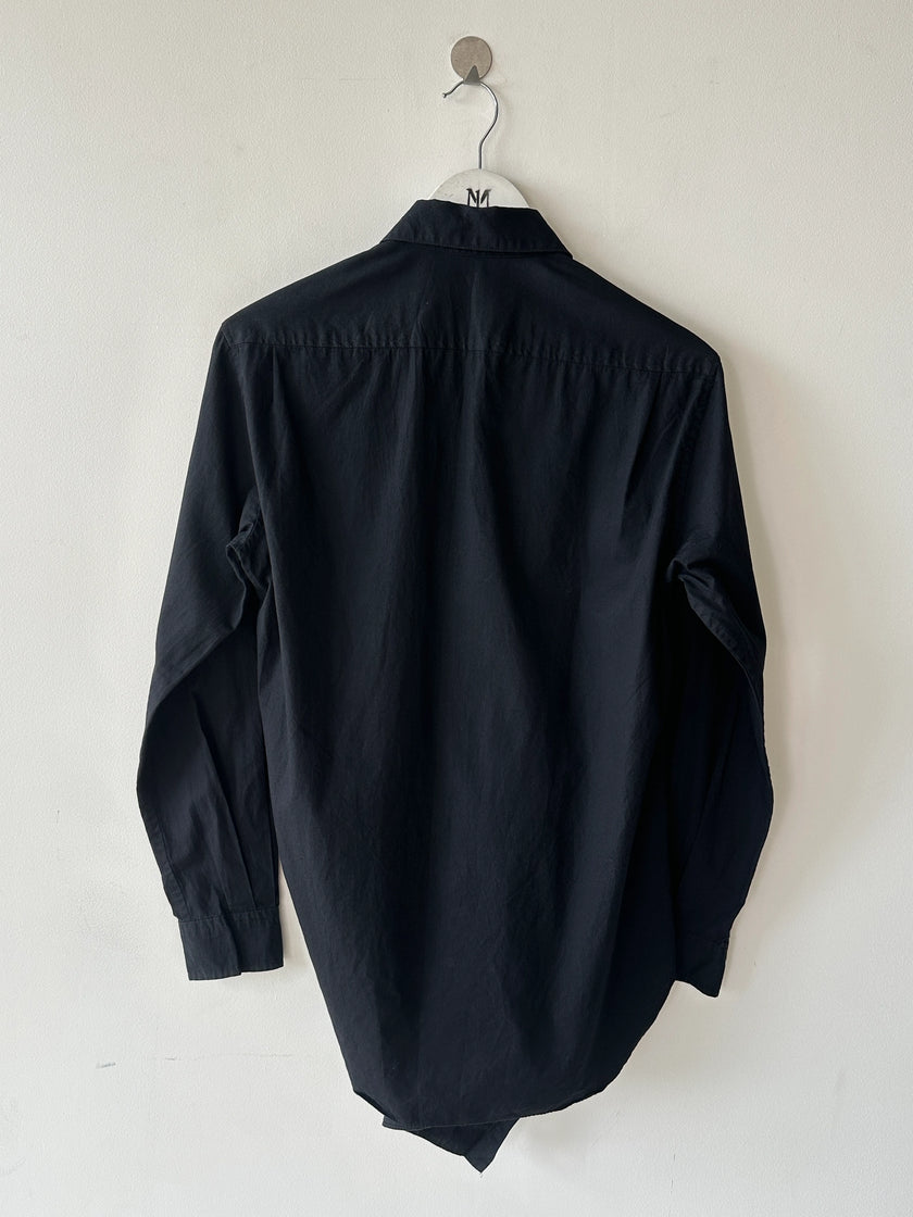 YUJI YAMADA - 1990s ASYMMETRIC FRONT PANEL LONG SLEEVE SHIRT
