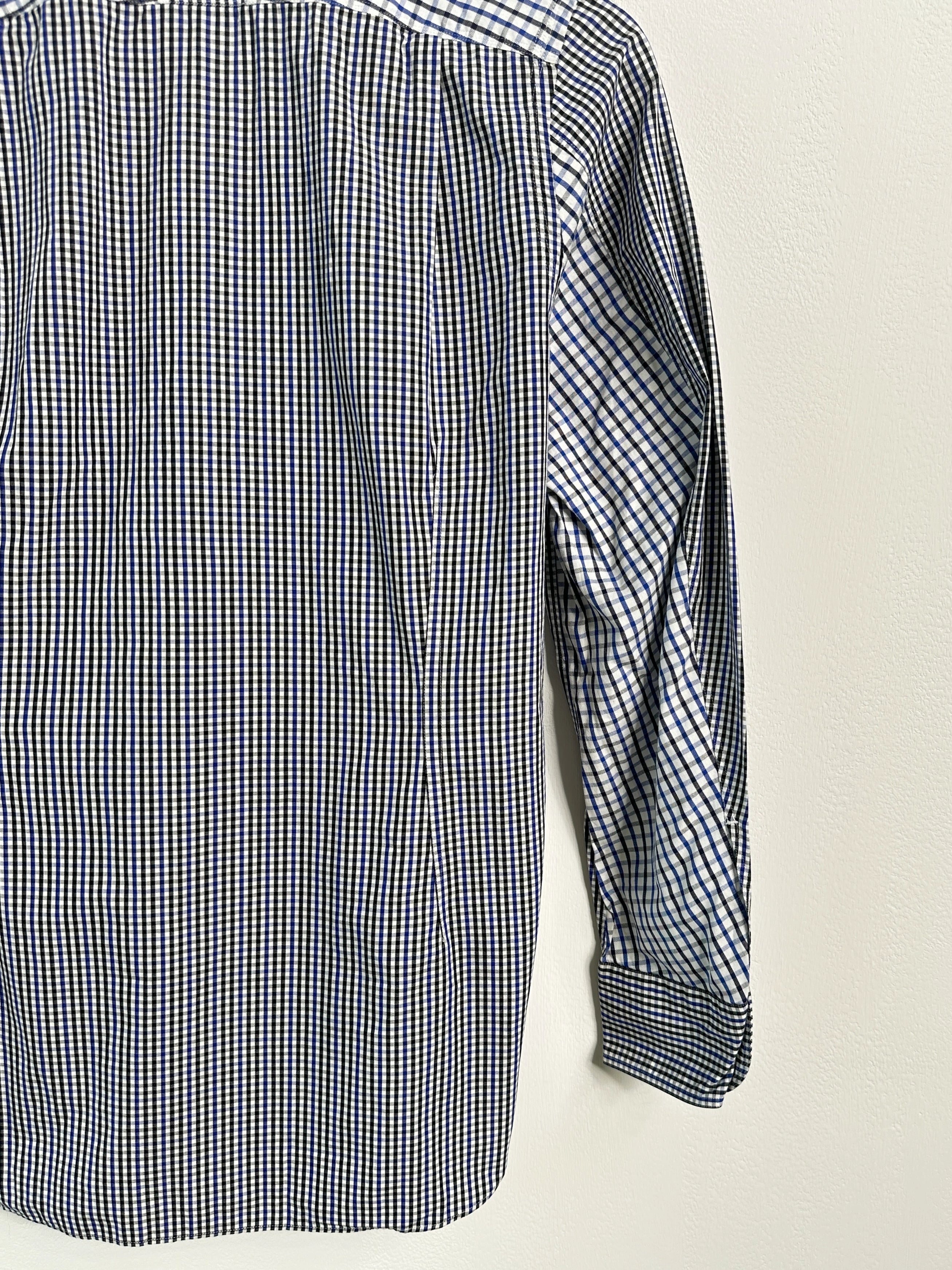 JUNYA WATANABE COMME DES GARÇONS - S/S 2010 GINGHAM CHECKS SHIRT WITH CURVED SLEEVE