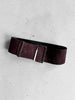 GIANFRANCO FERRÉ - late 1990s WIDE SUEDE BELT WITH DOUBLE PRONG BUCKLE