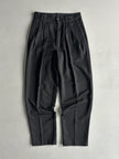 1990s FRONT PLEATS HIGH WAIST TAILORED TROUSERS