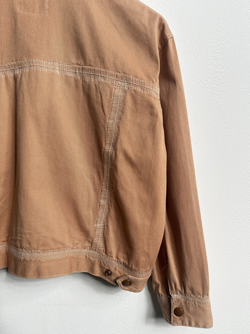 JEAN PAUL GAULTIER - 1990s BOXY FIT DENIM JACKET WITH STITCHING DETAILS