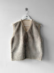 DEXTER WONG - 1990s FAUX FUR FRONT ZIPPED SIDE KNIT VEST