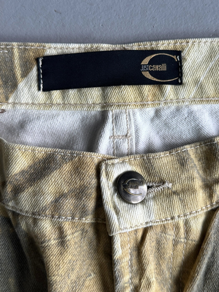 JUST CAVALLI - 2000s HIGH WAIST ABSTRACT PRINT TROUSERS