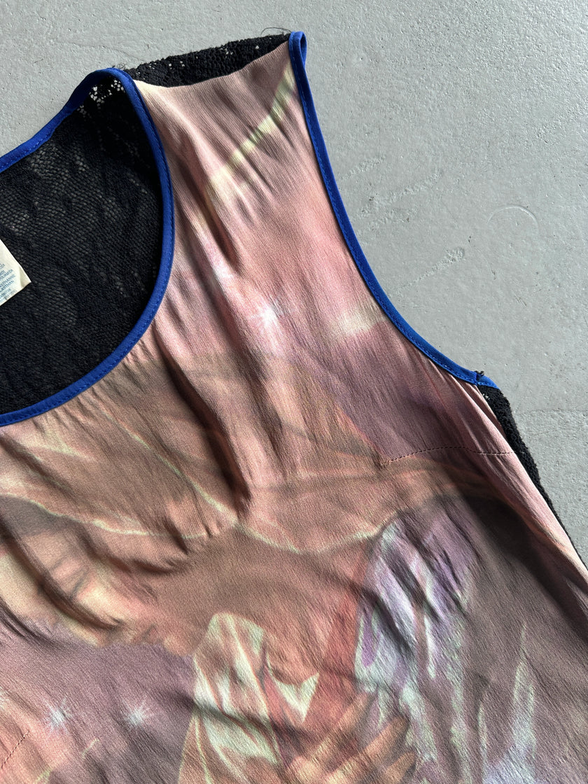 DOLCE & GABBANA - S/S 1998 VIRGIN MARY PRINT MESH BACK VEST TOP