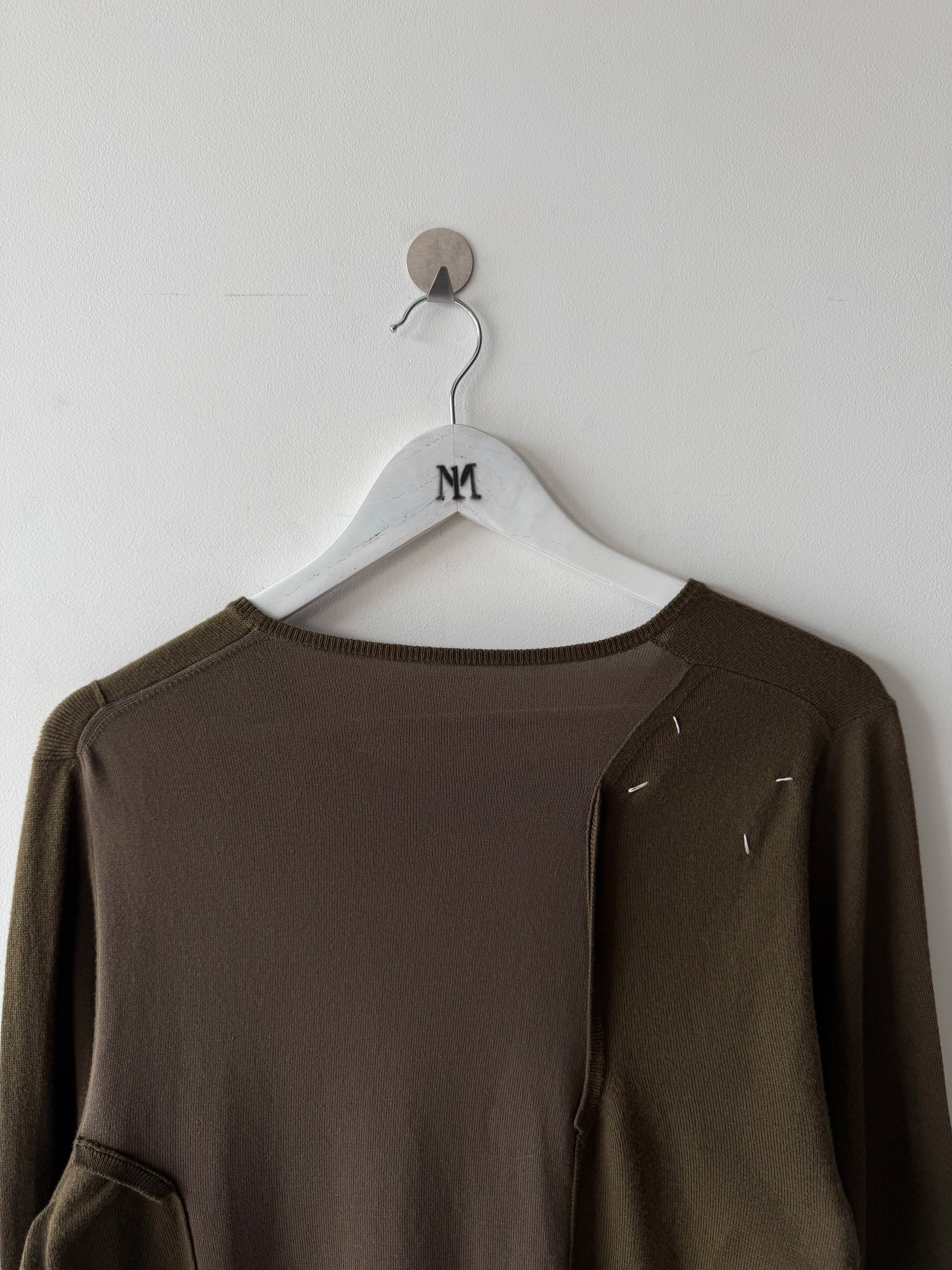 MARTIN MARGIELA - S/S 2017 DECONSTRUCTED SOFT KNIT JUMPER WITH SIDE BUTTONS