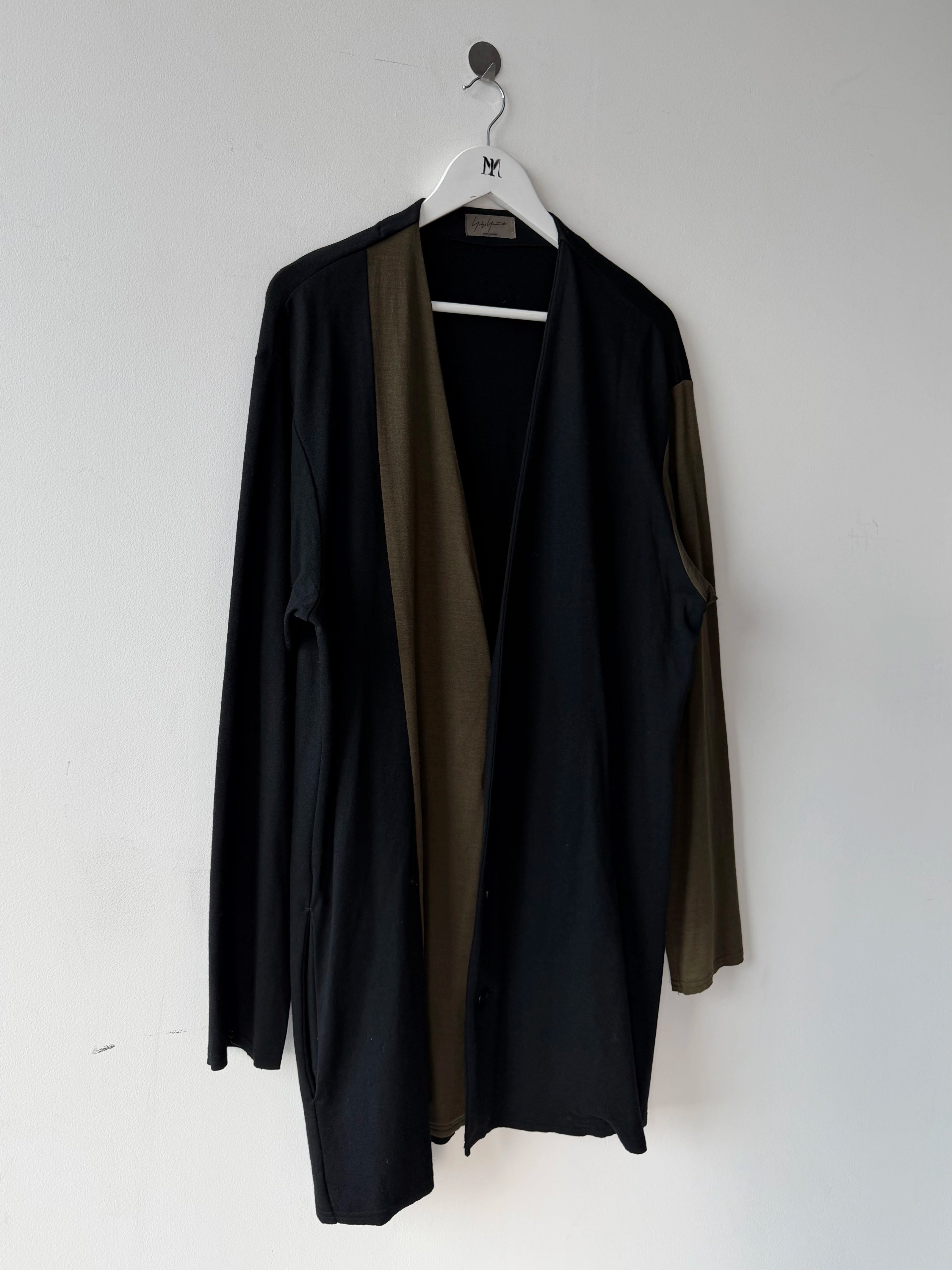 YOHJI YAMAMOTO - F/W 1996 BI-COLOUR LONG CARDIGAN