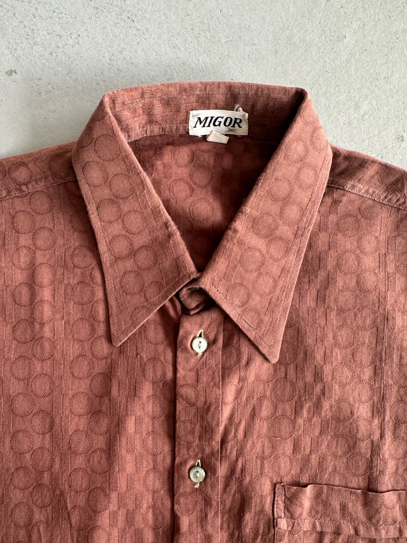1980s JACQUARD PRINT HALF SLEEVE SHIRT