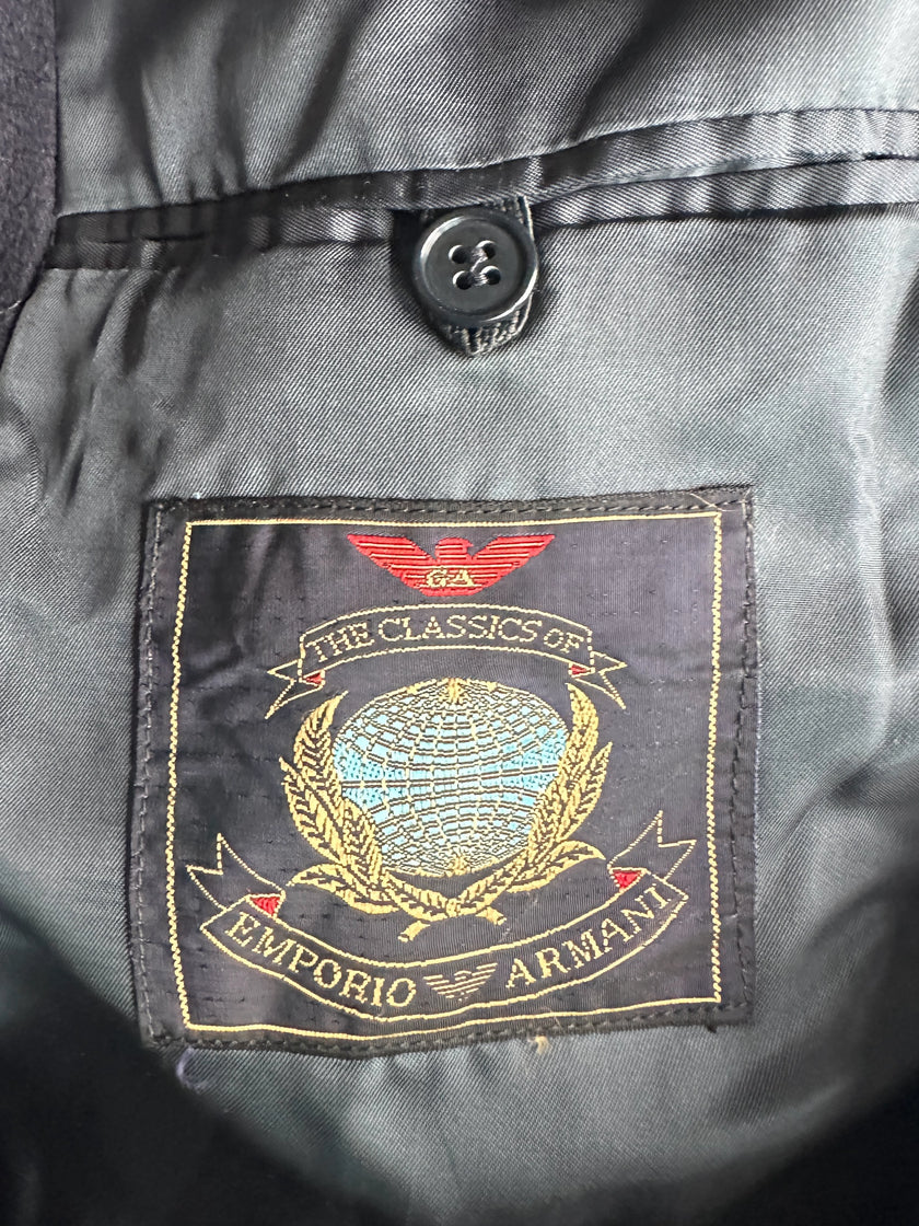 EMPORIO ARMANI - 1980s DROPPED SHOULDERS LONG COAT