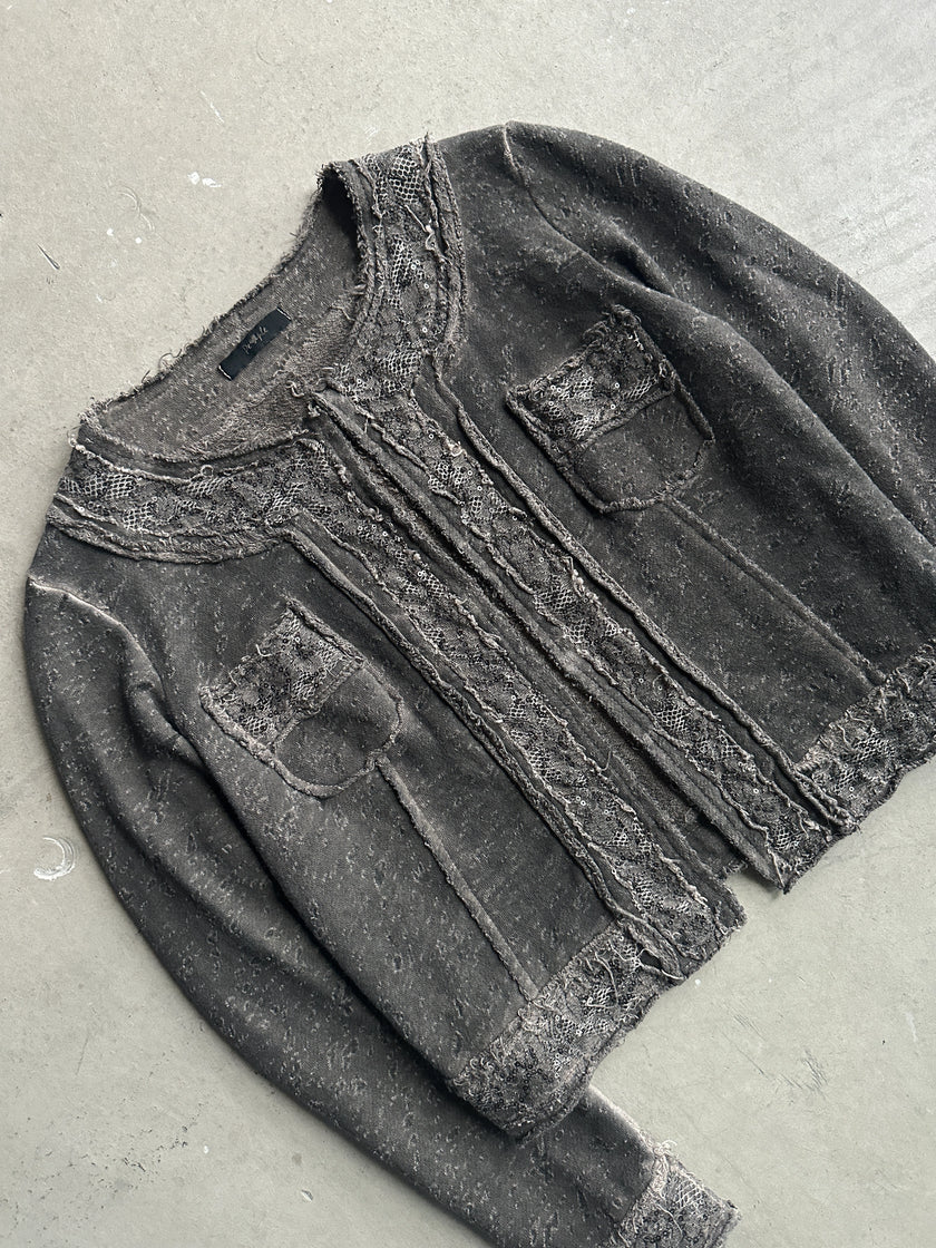 1990s OPEN CARDIGAN WITH SEQUIN DETAILS
