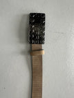 GIANFRANCO FERRÉ -  early 2000s WAXED LEATHER BELT WITH METAL BUCKLE