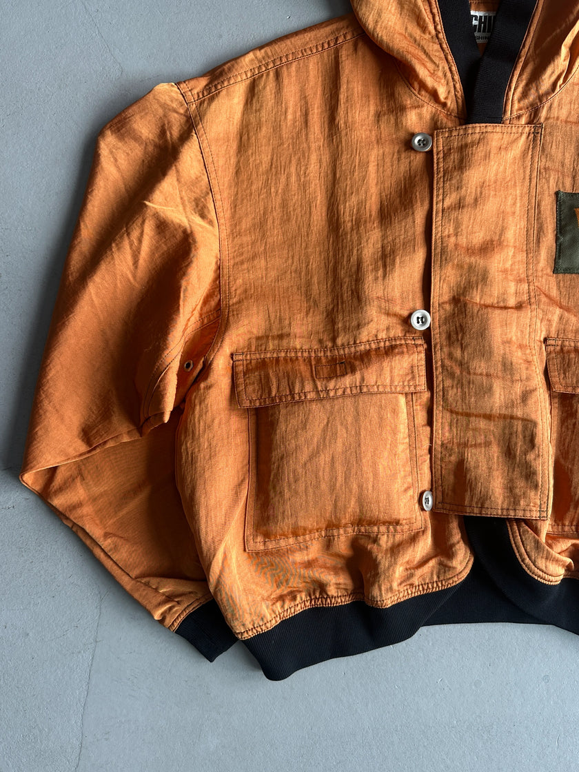 MICHIKO KOSHINO - 1990s CROPPED FIT NYLON BOMBER JACKET