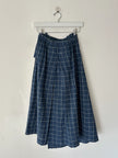 ISSEY MIYAKE PLANTATION - 1980s ASYMMETRIC LONG WRAP SKIRT