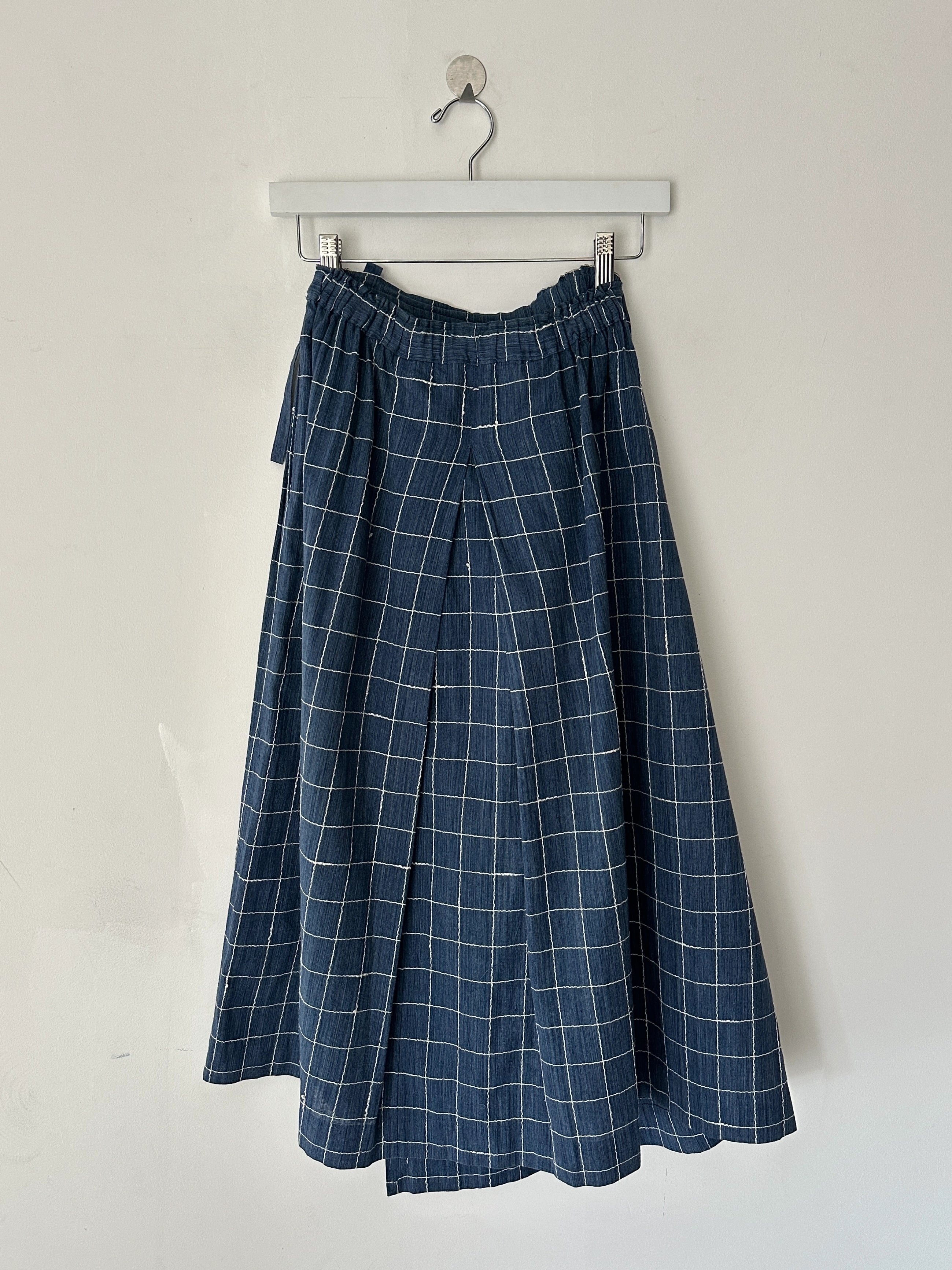 ISSEY MIYAKE PLANTATION - 1980s ASYMMETRIC LONG WRAP SKIRT